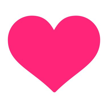 Aşk kalp düz simgesi