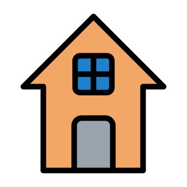 Ev. Web simgesi basit illüstrasyon