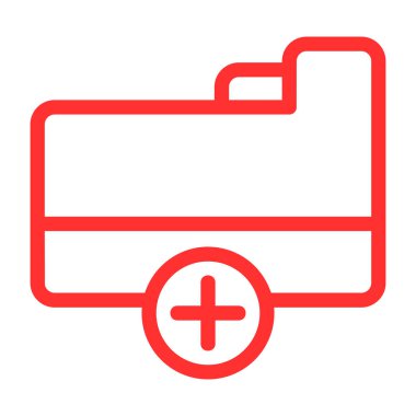 ambulans araba simgesi, basit tasarım