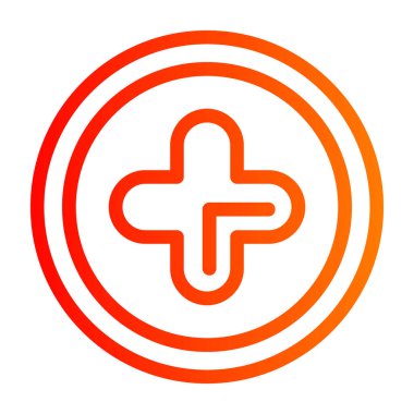 Beyaz arkaplanda izole edilmiş ana hat biçiminde çapraz simge