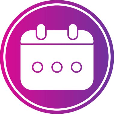 Takvim simgesinin vektör illüstrasyonu