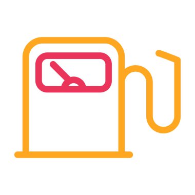 benzin istasyonu vektörü ince çizgi simgesi