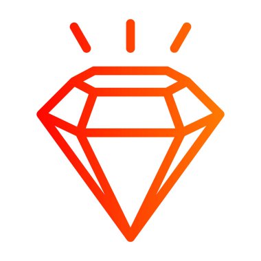 Elmas simgesi vektör illüstrasyonu