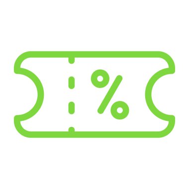 İndirim kuponu simgesi, taslak biçimi