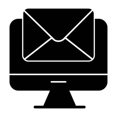 dizüstü bilgisayar e- posta simgesi, vektör tasarımı