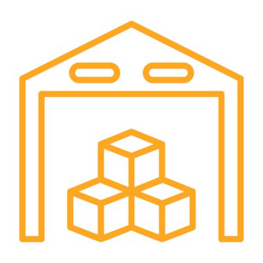 Depo. Web simgesi basit illüstrasyon