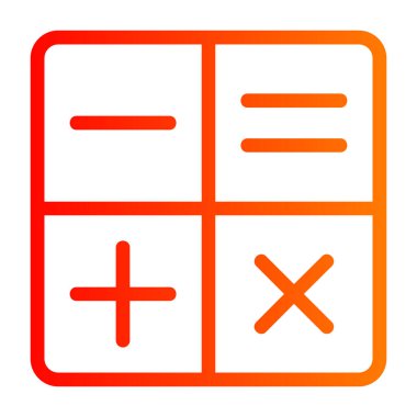 Matematik vektör simgesi. Basit çizgi resimlemesi.