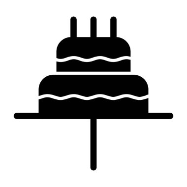 kek ikonu vektör illüstrasyonu