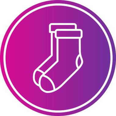 Çorap simgesinin vektör illüstrasyonu