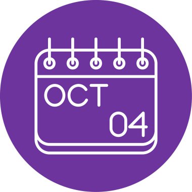 Takvim simgesinin vektör illüstrasyonu