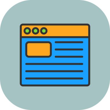 tarayıcı pencere simgesi vektör illüstrasyonu