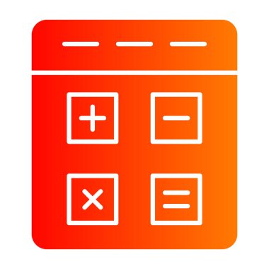 hesap makinesi simgesi, vektör illüstrasyonu