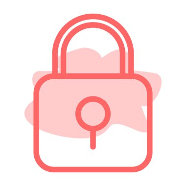Kilit. Web simgesi basit illüstrasyon