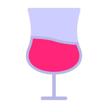 Şarap kadehi. Basit resimleme