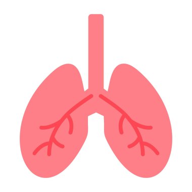 Ciğerler. Web simgesi basit illüstrasyon