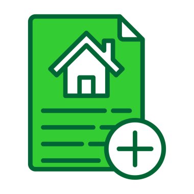 Gayrimenkul renk vektör çizgisi simgesi