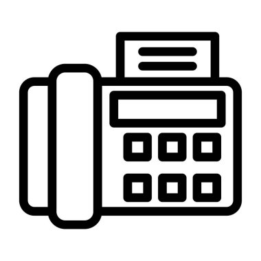 Faks Makinesi web simgesi, vektör illüstrasyonu