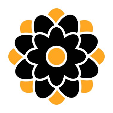 Dahlia web simgesi, vektör illüstrasyonu