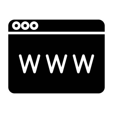 Web tarayıcı simgesi, düz biçim