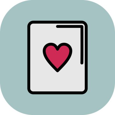 Kartlar web simgesi, vektör illüstrasyonu