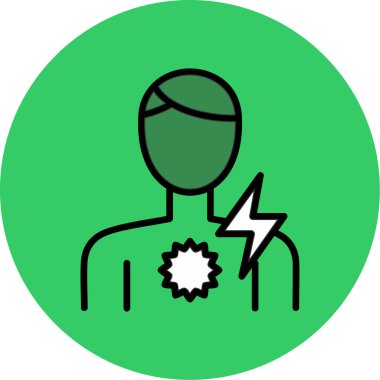 Kalkanı olan bir adamın vektör çizimi