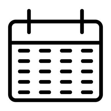 Takvim simgesi, vektör çizimi