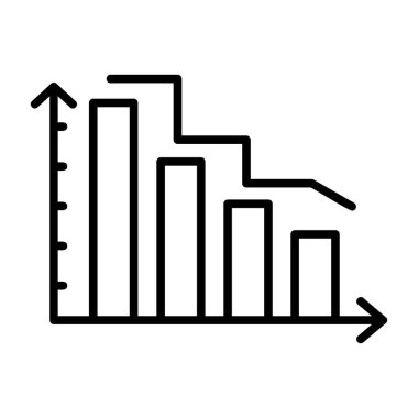 Kolayca düzenleyebilen veya düzenleyebilen çubuk grafik vektörü simgesi