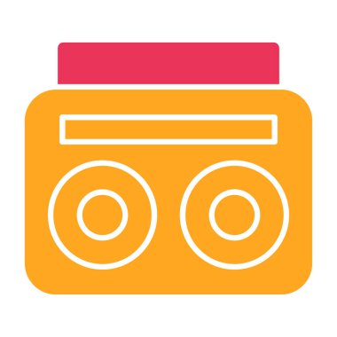 Radyo. Web simgesi basit illüstrasyon