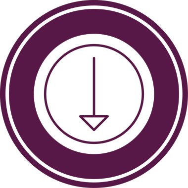 ok aşağı dairesel simge sembolü