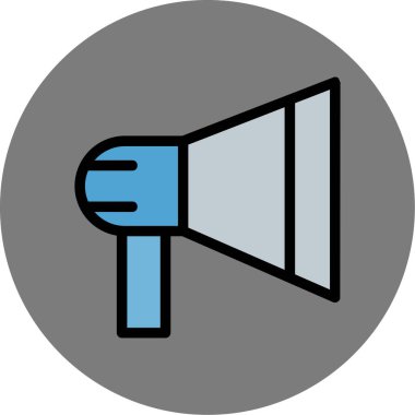 megafon web simgesi, vektör çizim