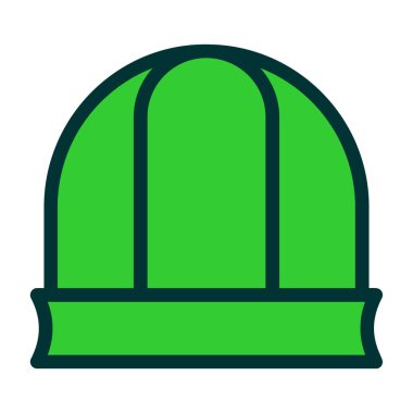 Miğfer. Web simgesi basit illüstrasyon