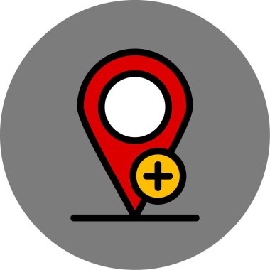 Konum simgesi vektör illüstrasyon tasarımı ile harita işaretleyici