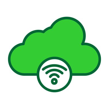 bulut wifi vektör simgesi