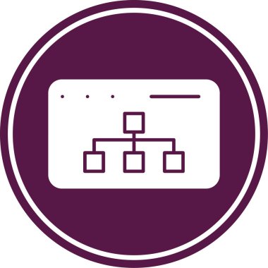 veritabanı düz vektörü yuvarlanmış simge