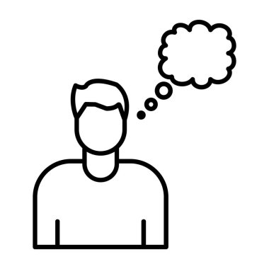 konuşma balonu avatar karakter ile genç adam