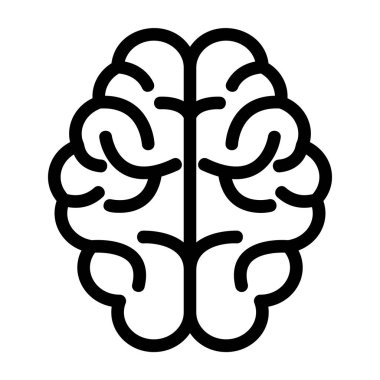beyin ikonu vektör illüstrasyonu