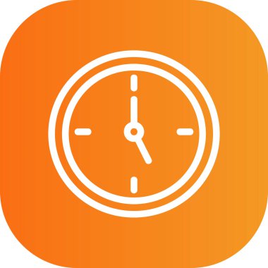 Saat simgesi soyut arka grubunda izole edildi