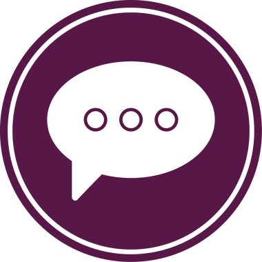 Konuşma baloncuğu simgesinin vektör çizimi