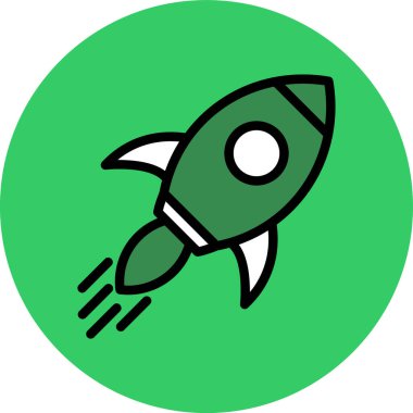 roket ikonu vektör illüstrasyonu