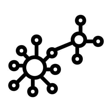 ağ vektörü ince çizgi simgesi