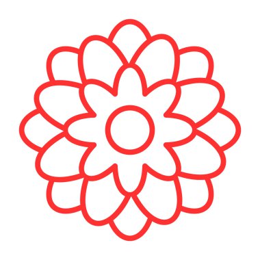 kırmızı çiçek ikonu vektör illüstrasyon tasarımı