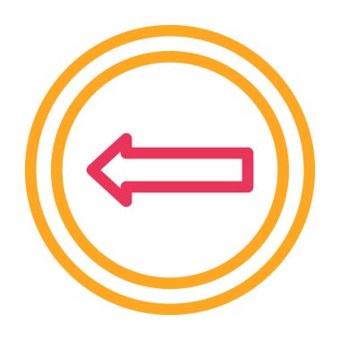 Yön ok simgesi, basit vektör illüstrasyonu