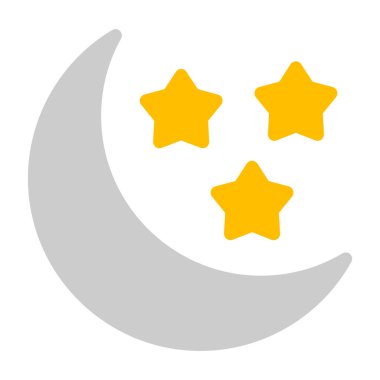 Ay. Web simgesi basit illüstrasyon