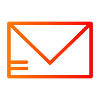 Harf simgesi ve vektör illüstrasyonlu zarf