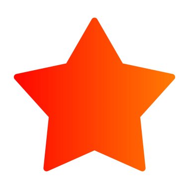 Beyaz arkaplanda yıldız simgesi vektörü