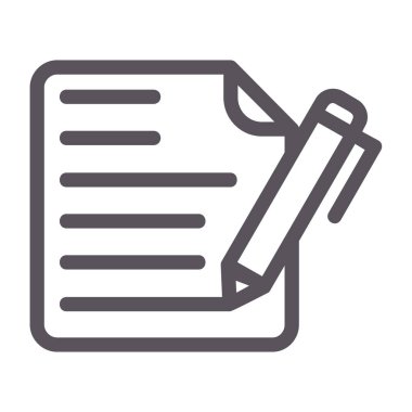 belge ve kağıt vektör simgesi kolayca düzenlenebilir