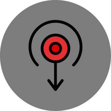 Çemberli bir hedefin vektör simgesi