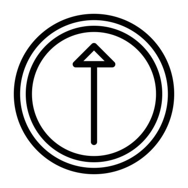 ok vektörü ince çizgi simgesi