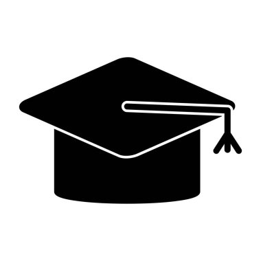 Mezuniyet kap simgesi. Mezuniyet kap vektör simgesi web için basit örnek