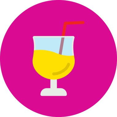 Kokteyl. Web simgesi tasarımı illüstrasyonu